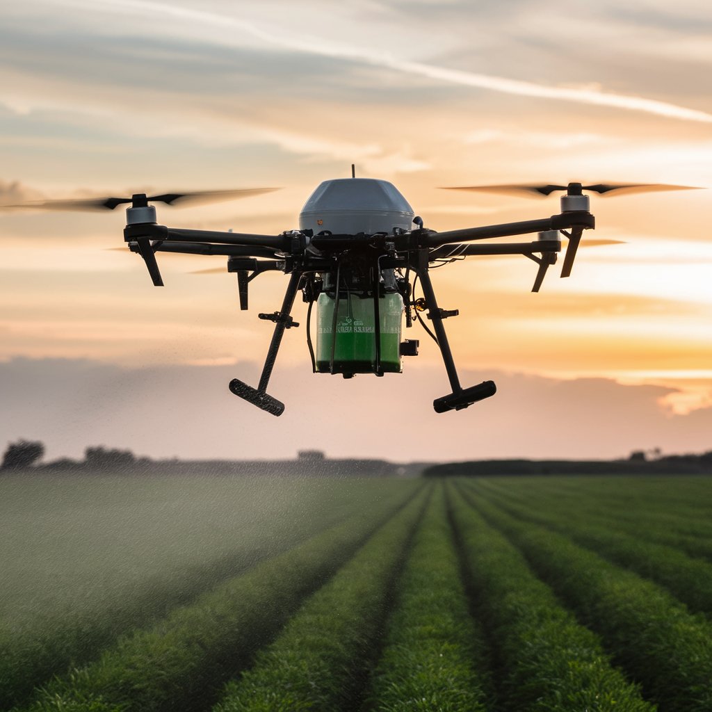 Drone spraying demonstration